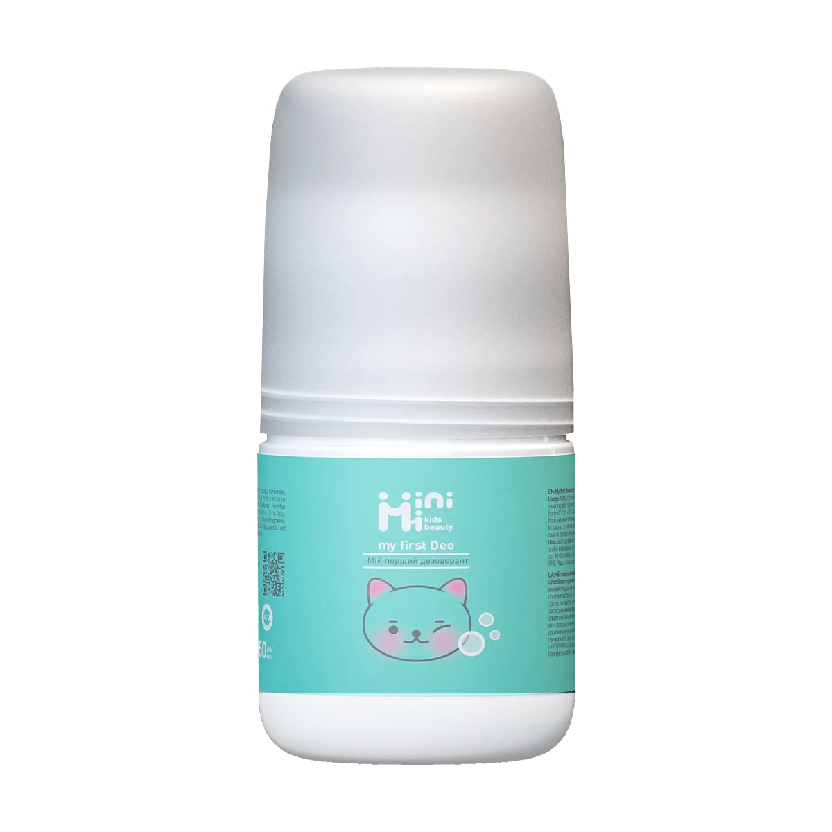 Дитячий кульковий дезодорант MiniMi Kids Beauty My First Deo Мій перший дезодорант, 50 мл