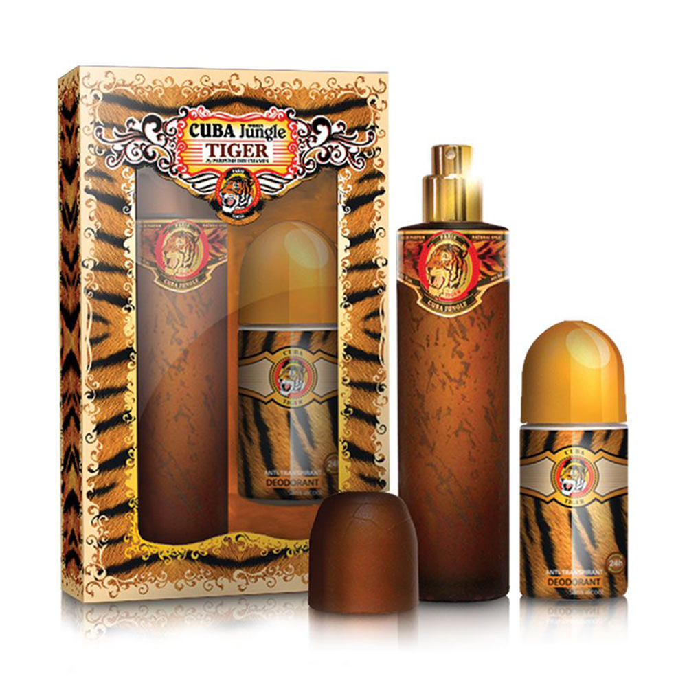 Парфумований набір жіночий Cuba Paris Cuba Jungle Tiger (парфумована вода, 100 мл + кульковий дезодорант, 50 мл)